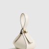 Sleek Sculpted White Evening Bag Luxury Prom Wristlet Clutch Good Stylists