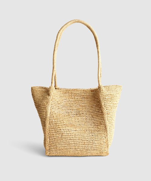Tropical Raffia Small Shopper Cute Holiday Beige Beach Tote Good Stylists